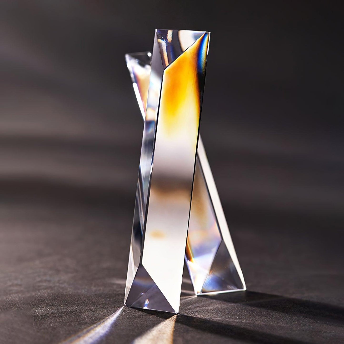 Kubica Crystal Wall Lamp | Stainless Steel & Crystal Glass | Gold