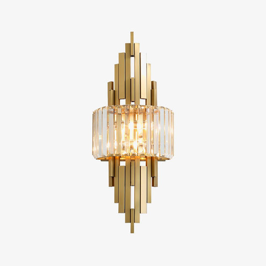 Kubica Crystal Wall Lamp | Stainless Steel & Crystal Glass | Gold