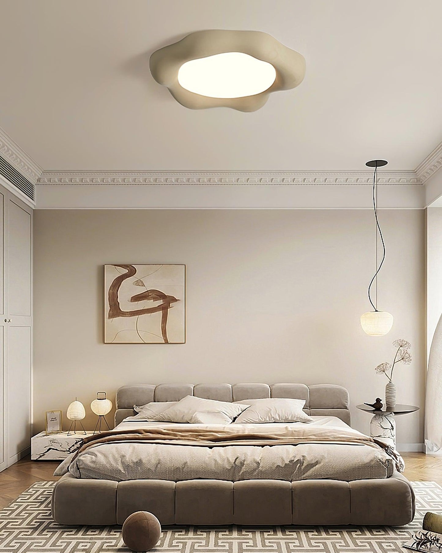 Kumo Ceiling Lamp | Resin Acrylic | White, Green, Orange, Beige