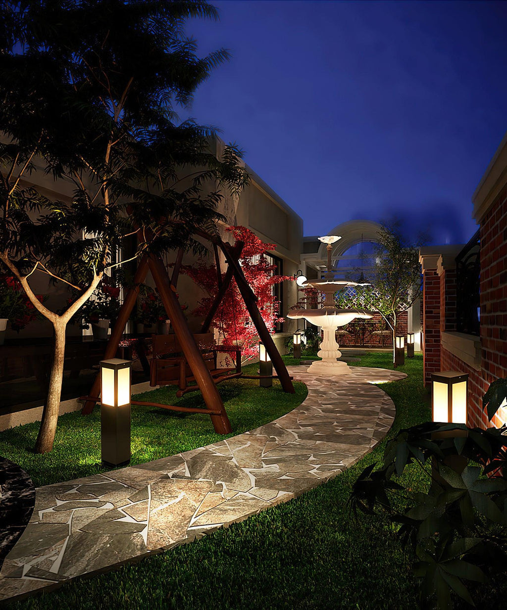 Kuzco Bollard Outdoor Light | Aluminum | Black