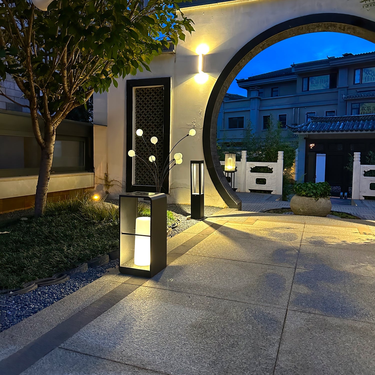 Solar Garden Light | Stainless Steel & PC | Warm White, 20cm Diameter