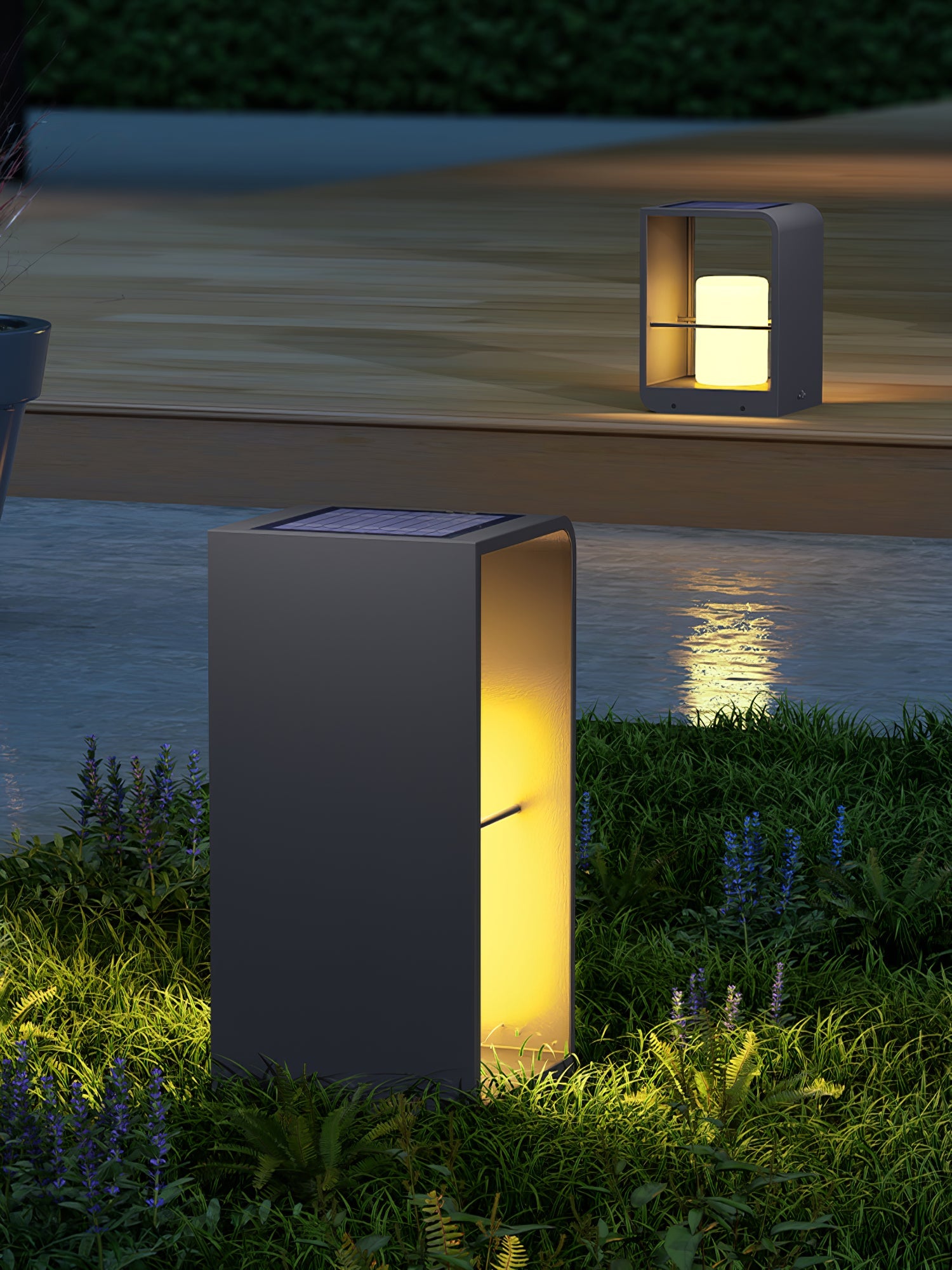 Solar Garden Light | Stainless Steel & PC | Warm White, 20cm Diameter