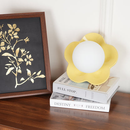 La Fleur Wall Lamp | Resin & Glass | White, Purple, Yellow