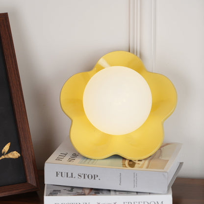 La Fleur Wall Lamp | Resin & Glass | White, Purple, Yellow