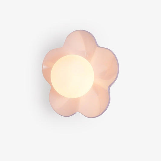La Fleur Wall Lamp | Resin & Glass | White, Purple, Yellow