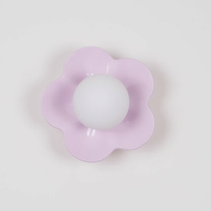 La Fleur Wall Lamp | Resin & Glass | White, Purple, Yellow