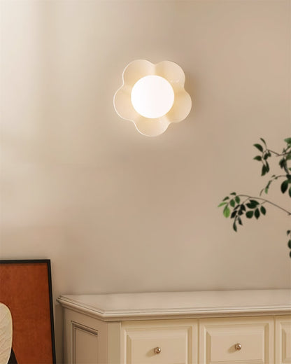 La Fleur Wall Lamp | Resin & Glass | White, Purple, Yellow