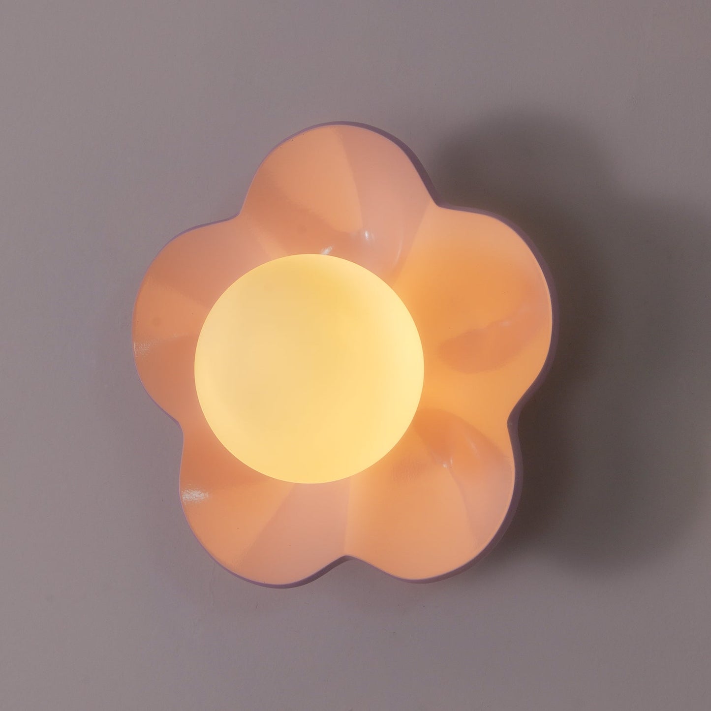 La Fleur Wall Lamp | Resin & Glass | White, Purple, Yellow