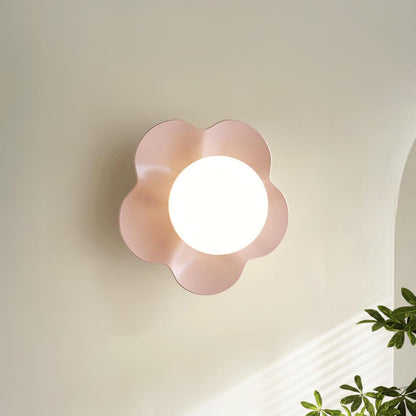 La Fleur Wall Lamp | Resin & Glass | White, Purple, Yellow
