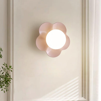 La Fleur Wall Lamp | Resin & Glass | White, Purple, Yellow