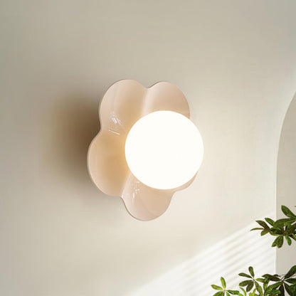 La Fleur Wall Lamp | Resin & Glass | White, Purple, Yellow