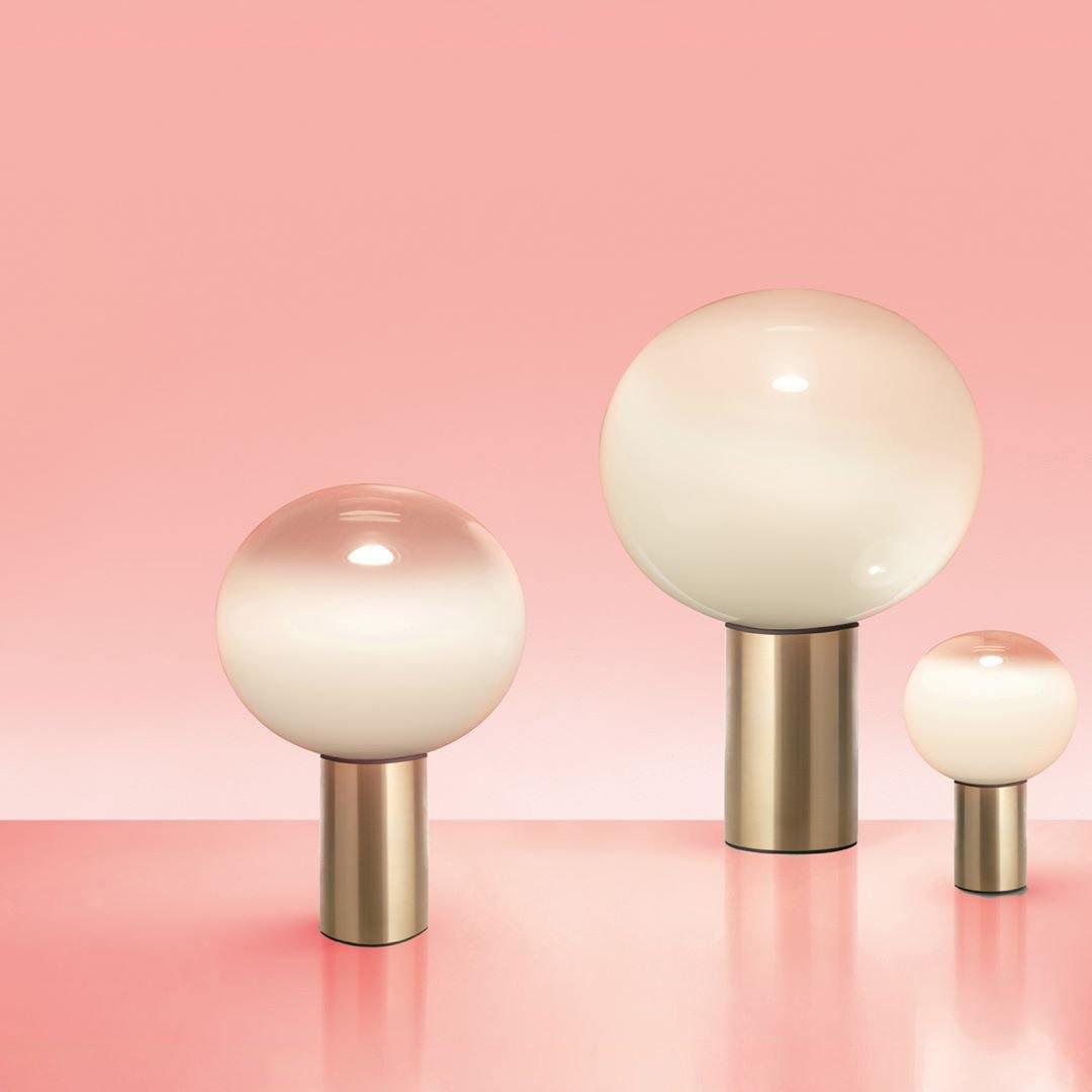 Laguna Table Lamp | Hand-Blown Glass & Aluminum | Gold Finish