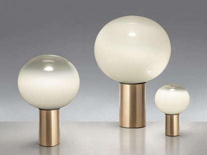 Laguna Table Lamp | Hand-Blown Glass & Aluminum | Gold Finish