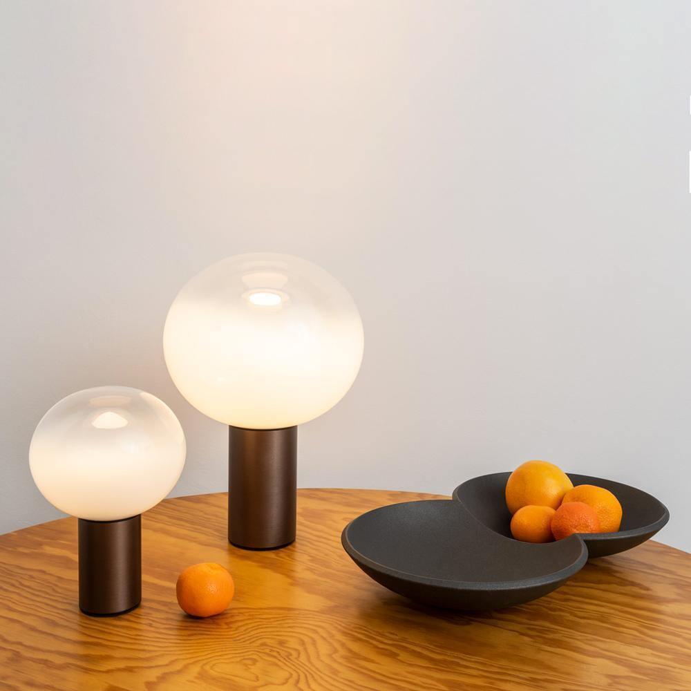 Laguna Table Lamp | Hand-Blown Glass & Aluminum | Gold Finish