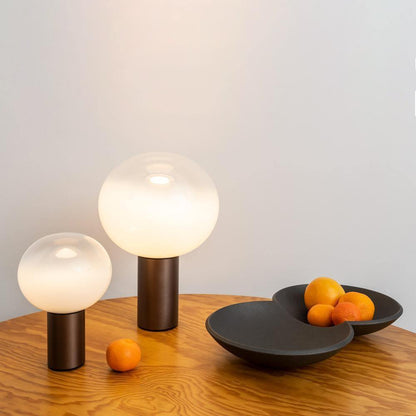 Laguna Table Lamp | Hand-Blown Glass & Aluminum | Gold Finish