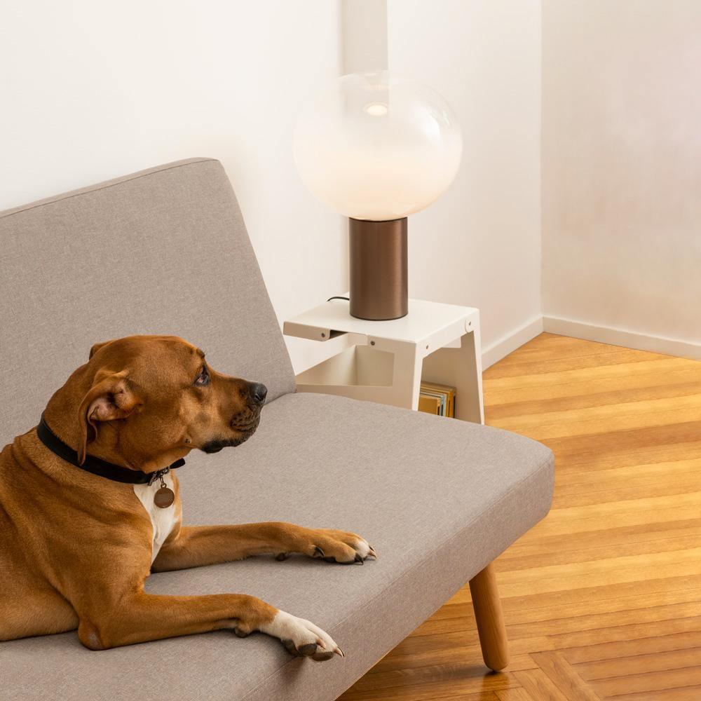 Laguna Table Lamp | Hand-Blown Glass & Aluminum | Gold Finish
