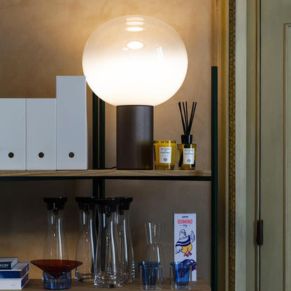 Laguna Table Lamp | Hand-Blown Glass & Aluminum | Gold Finish