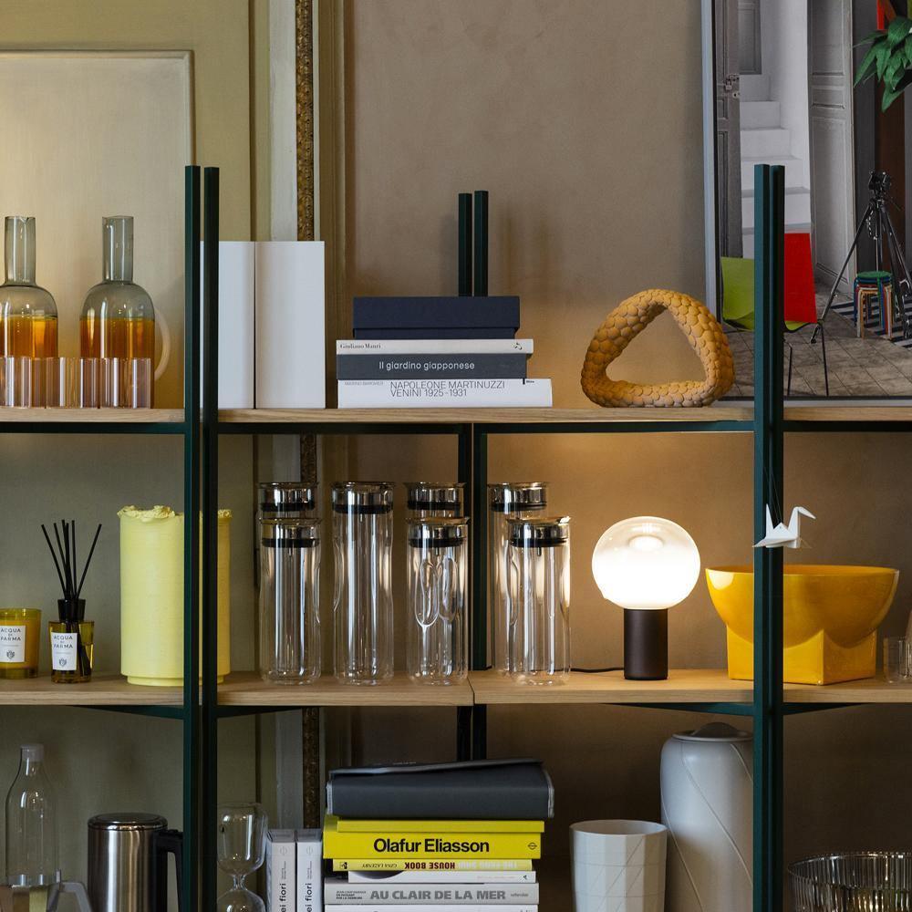 Laguna Table Lamp | Hand-Blown Glass & Aluminum | Gold Finish