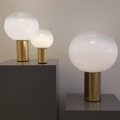 Laguna Table Lamp | Hand-Blown Glass & Aluminum | Gold Finish