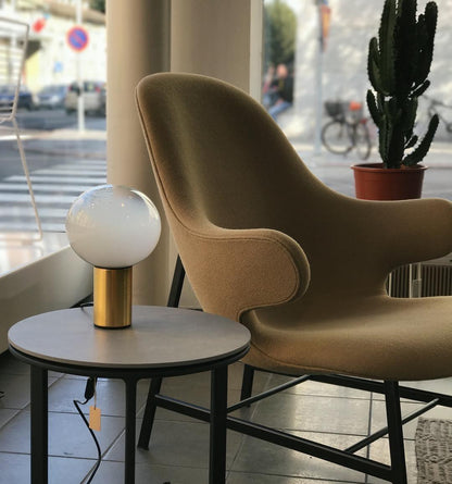 Laguna Table Lamp | Hand-Blown Glass & Aluminum | Gold Finish