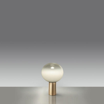 Laguna Table Lamp | Hand-Blown Glass & Aluminum | Gold Finish