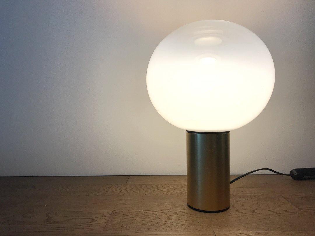 Laguna Table Lamp | Hand-Blown Glass & Aluminum | Gold Finish
