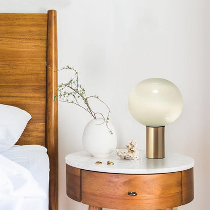 Laguna Table Lamp | Hand-Blown Glass & Aluminum | Gold Finish