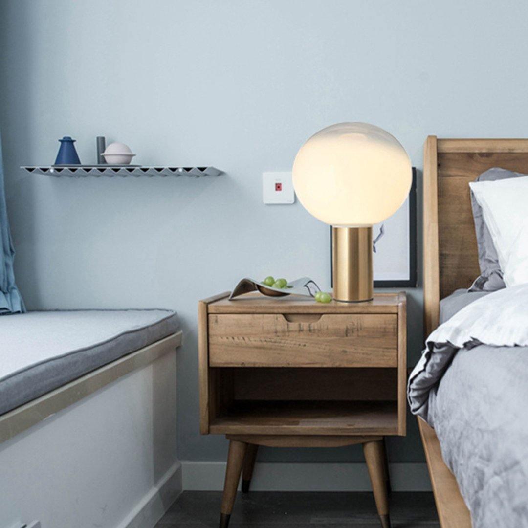 Laguna Table Lamp | Hand-Blown Glass & Aluminum | Gold Finish