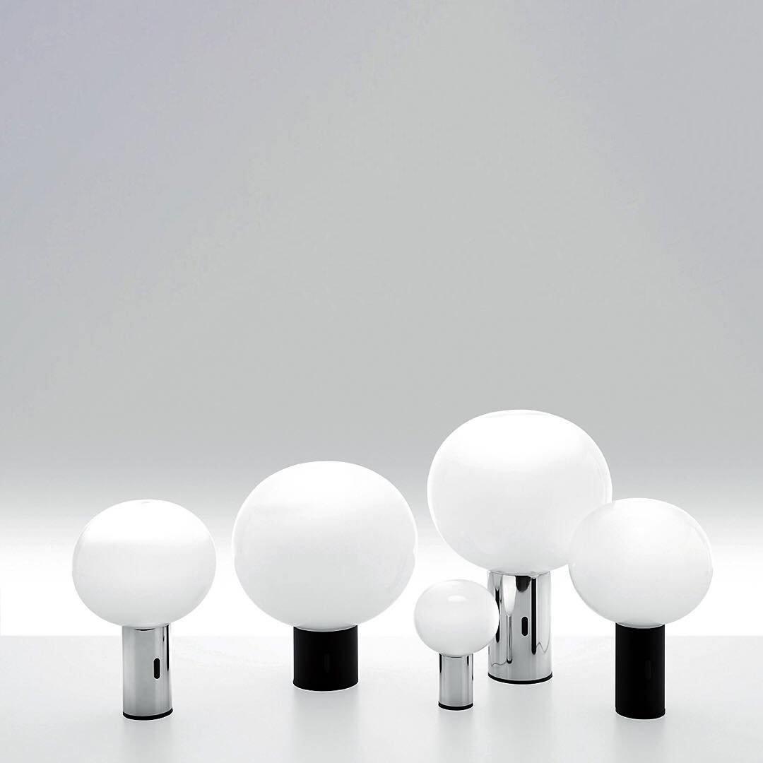 Laguna Table Lamp | Hand-Blown Glass & Aluminum | Gold Finish