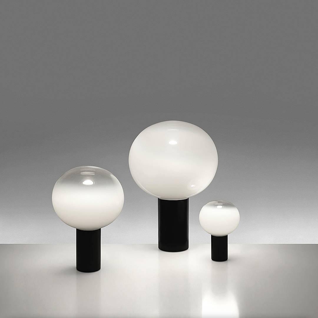 Laguna Table Lamp | Hand-Blown Glass & Aluminum | Gold Finish