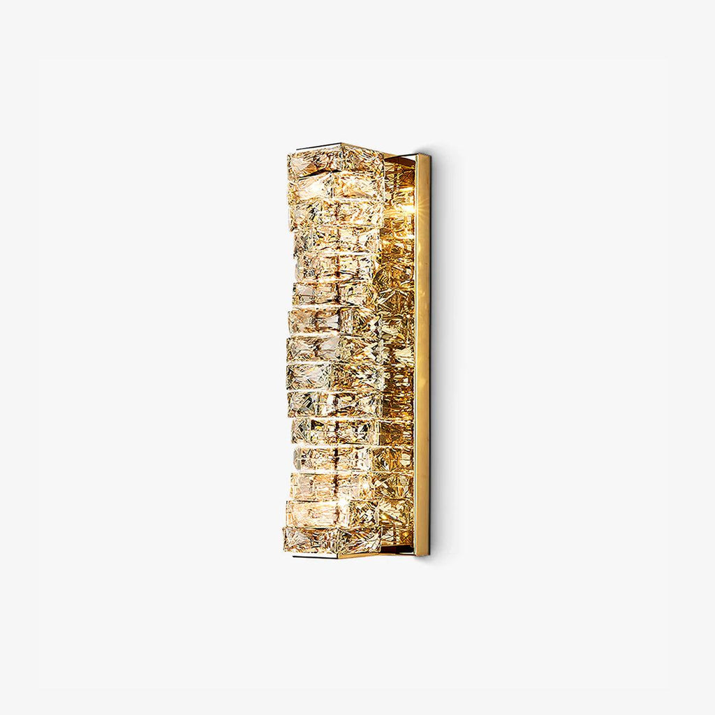 Laminated Crystal Wall Light | Stainless Steel & Crystal | Gold/Chrome