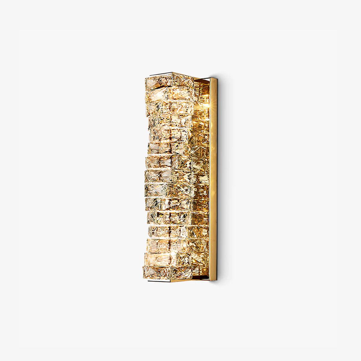 Laminated Crystal Wall Light | Stainless Steel & Crystal | Gold/Chrome