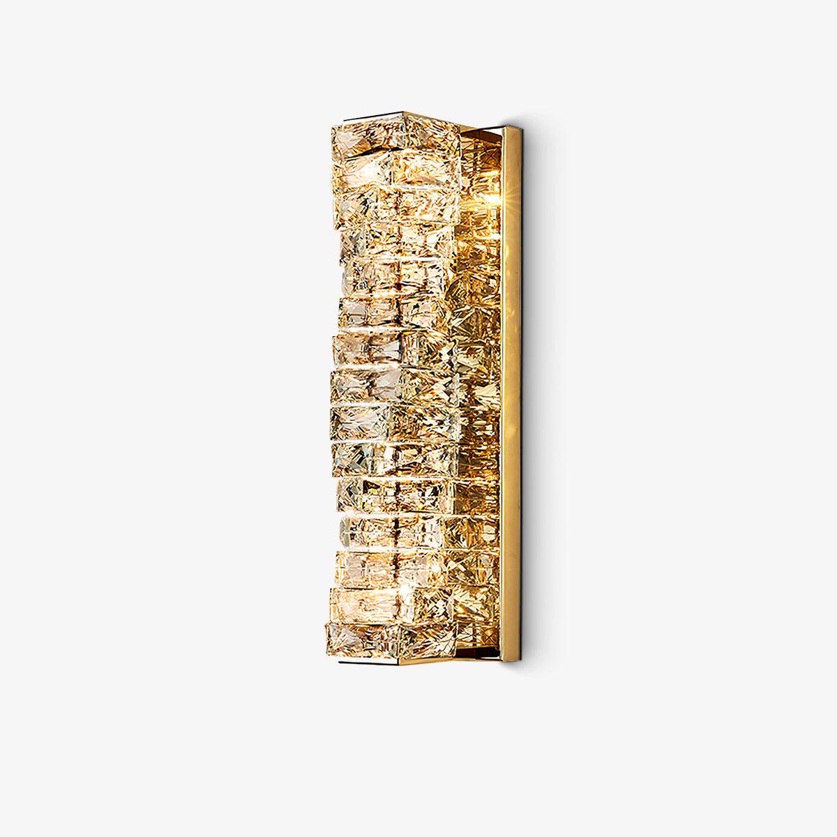 Laminated Crystal Wall Light | Stainless Steel & Crystal | Gold/Chrome