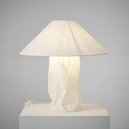 Crinkle Paper Table Lamp | White Metal & Dupont Paper | 50cm/75cm