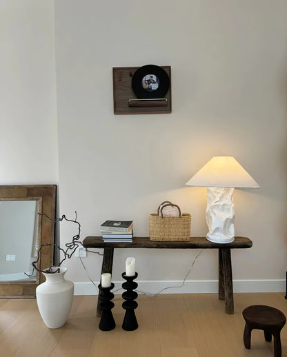 Crinkle Paper Table Lamp | White Metal & Dupont Paper | 50cm/75cm