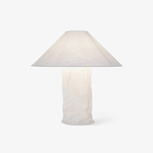 Crinkle Paper Table Lamp | White Metal & Dupont Paper | 50cm/75cm