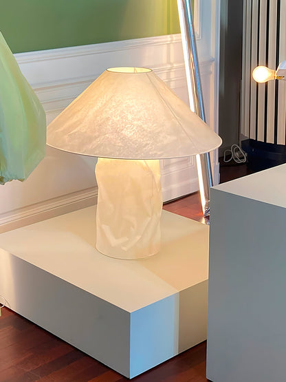 Crinkle Paper Table Lamp | White Metal & Dupont Paper | 50cm/75cm