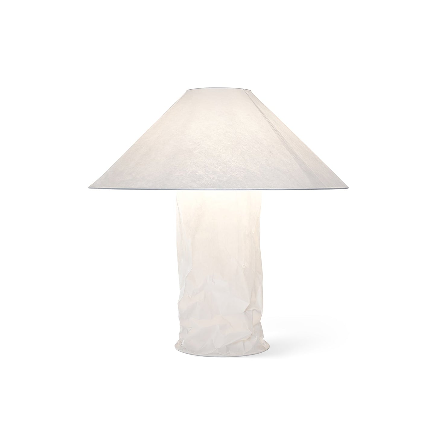 Crinkle Paper Table Lamp | White Metal & Dupont Paper | 50cm/75cm