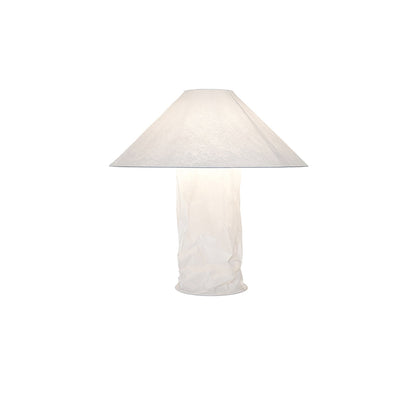 Crinkle Paper Table Lamp | White Metal & Dupont Paper | 50cm/75cm