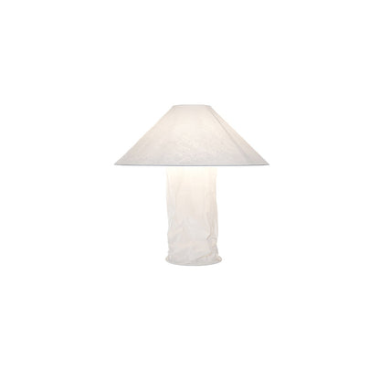 Crinkle Paper Table Lamp | White Metal & Dupont Paper | 50cm/75cm