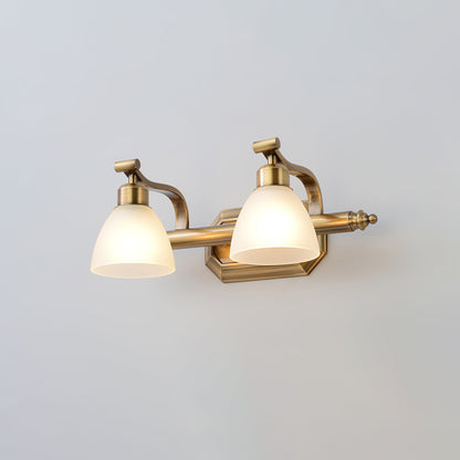 Lana Classic Bath Wall Light | Frosted Glass Shades | Gold