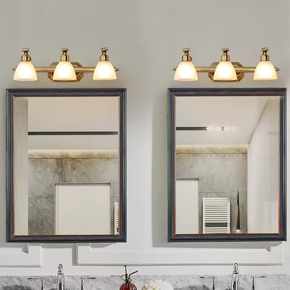 Lana Classic Bath Wall Light | Frosted Glass Shades | Gold