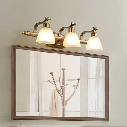 Lana Classic Bath Wall Light | Frosted Glass Shades | Gold