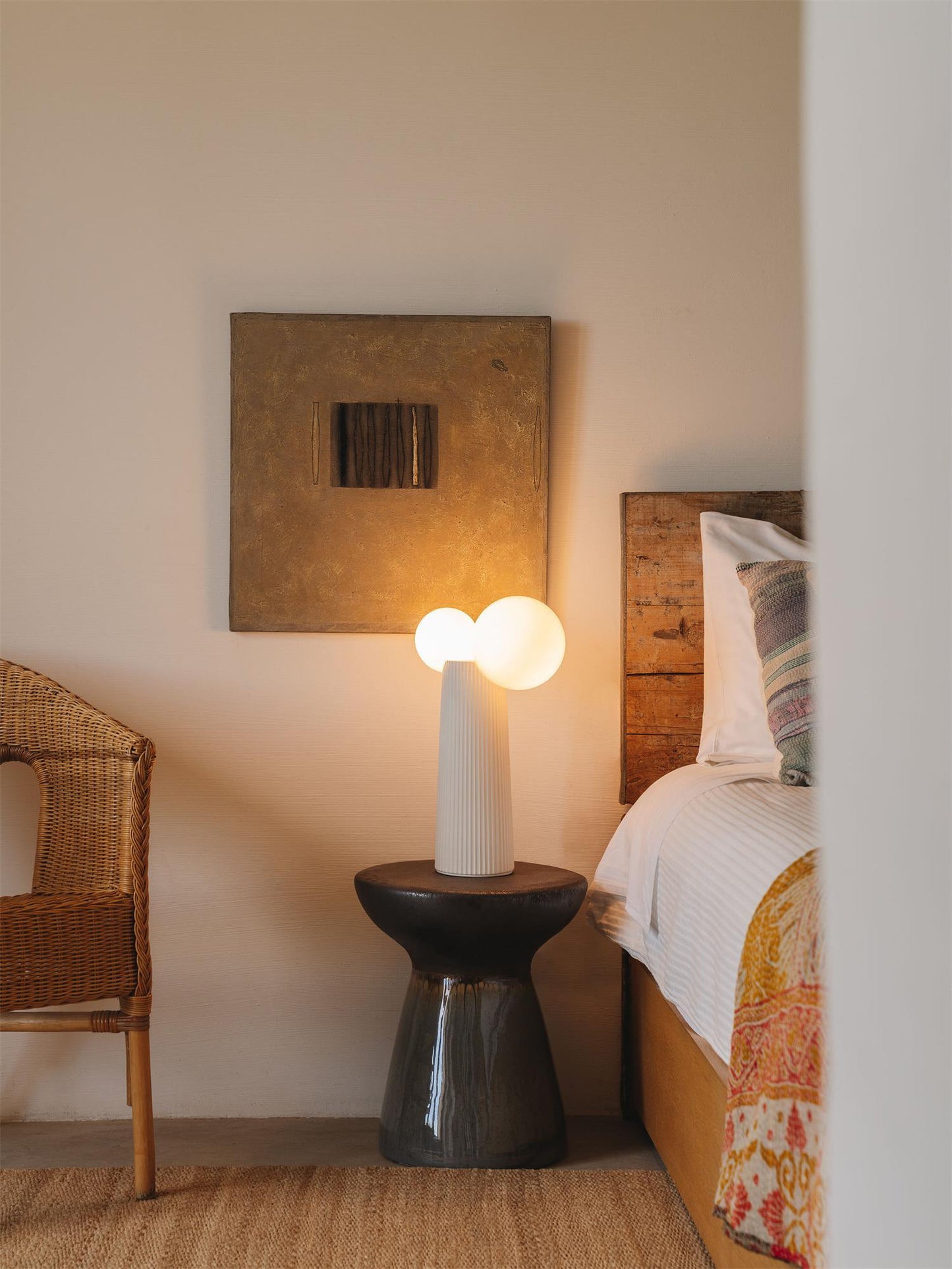 Land Table Lamp | Resin | Dark Red, Green, Latte Color, Black, White