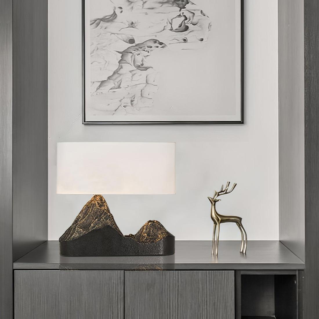 Landscape Table Lamp | Bronze Finish | White Shade
