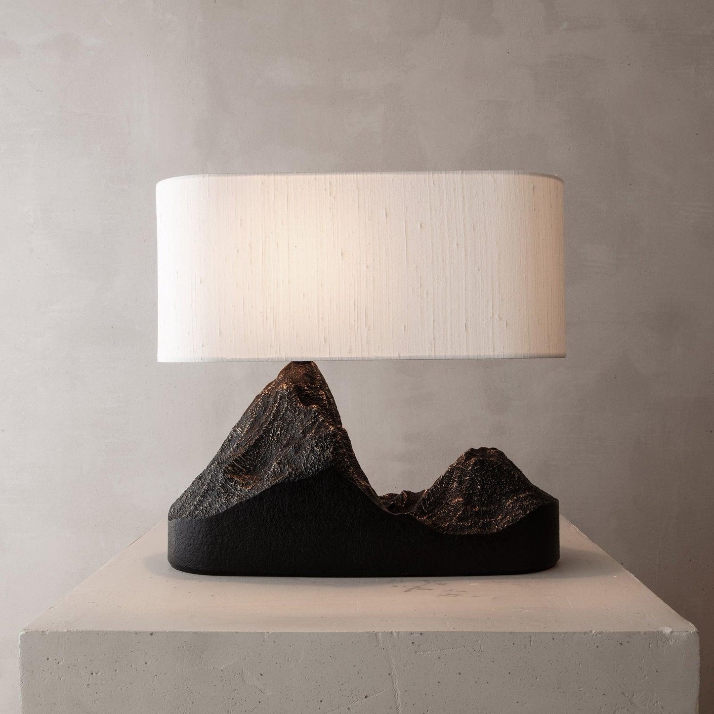 Landscape Table Lamp | Bronze Finish | White Shade