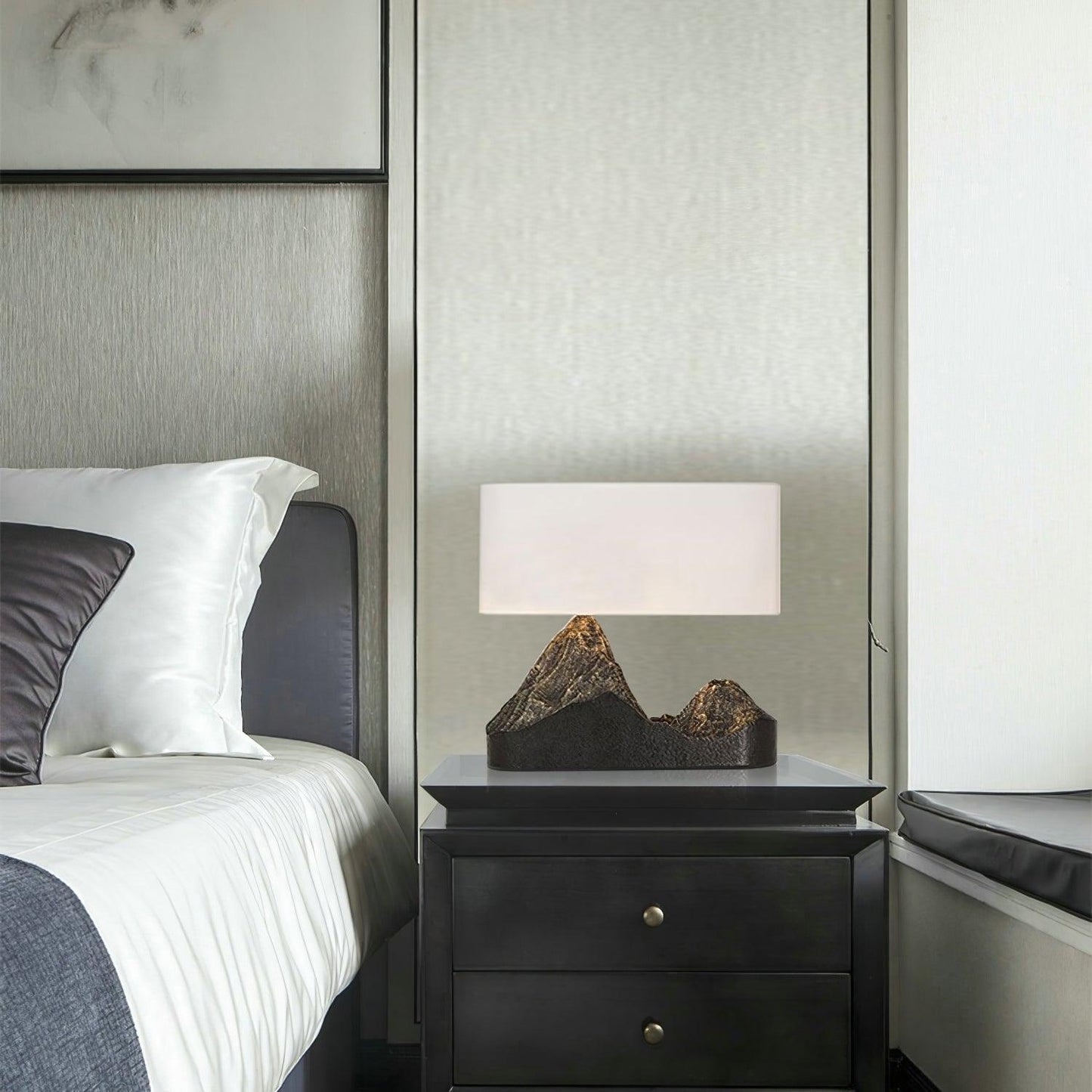 Landscape Table Lamp | Bronze Finish | White Shade