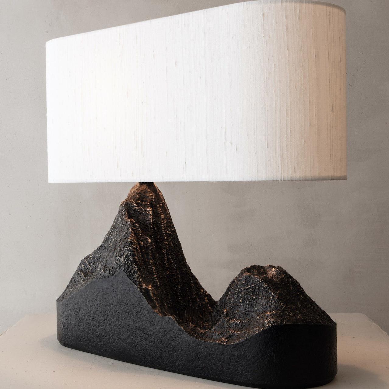 Landscape Table Lamp | Bronze Finish | White Shade