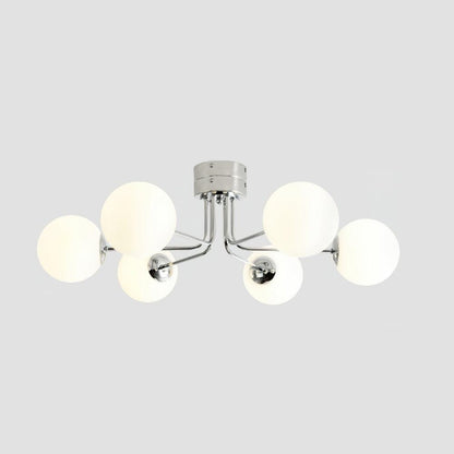 Lanta Ceiling Lamp | Metal & Glass | Chrome or Gold