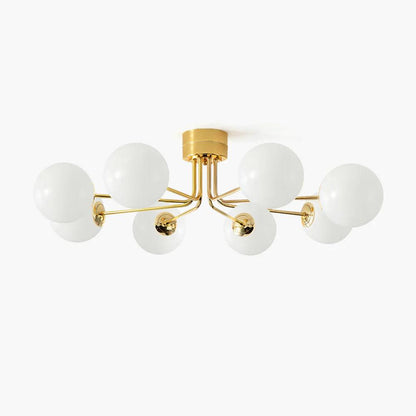 Lanta Ceiling Lamp | Metal & Glass | Chrome or Gold